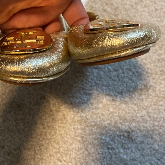 Like New Tory Burch Gold Flats - Picture 4 of 6